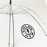 50cm 透明 黒骨 手開き傘 ビニール面 1面