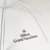 50cm 透明 黒骨 手開き傘 ビニール面 1面
										